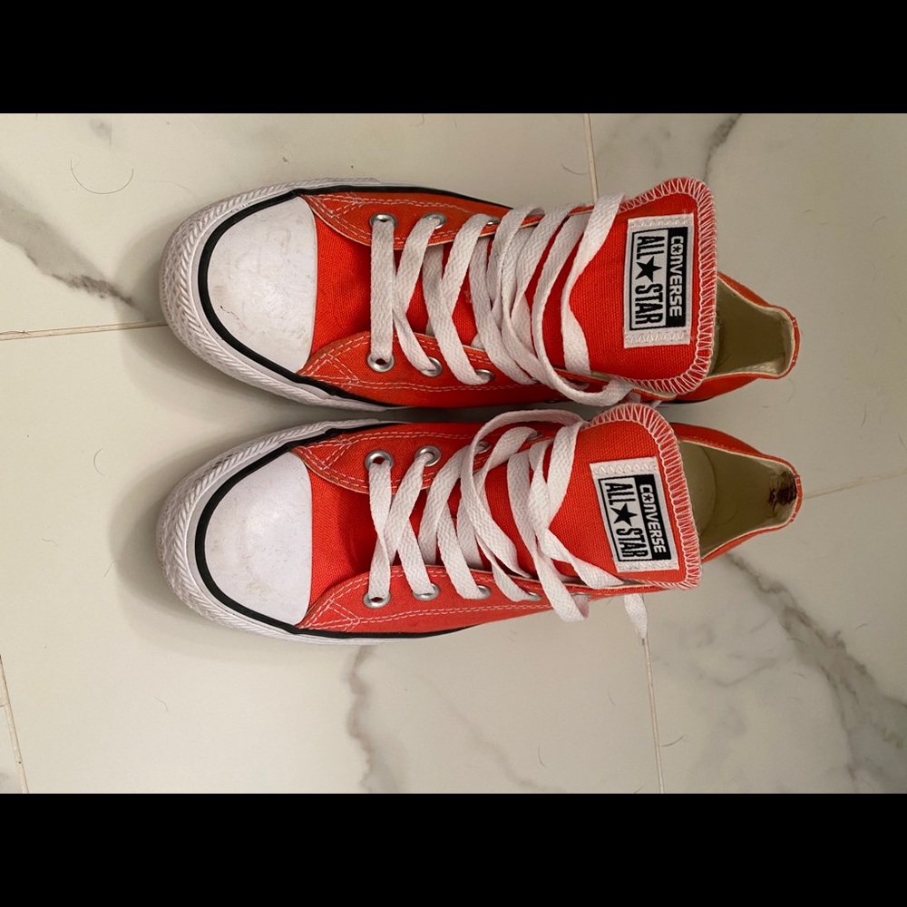 Chucks orange shoes
